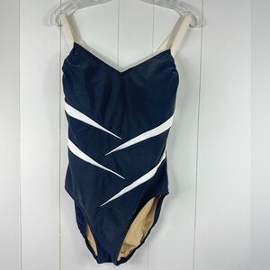 NWT Vtg Carol Wior Size 14 Slimsuit Piece USA Swimsuit Underwire Versatile Strap